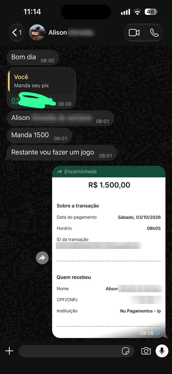 Print de conversa no WhatsApp